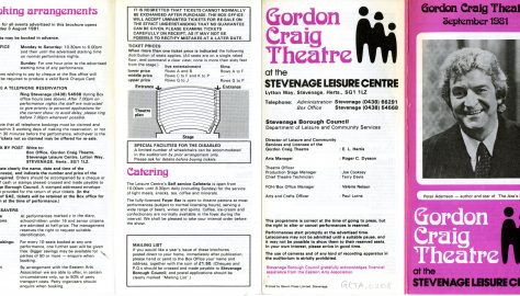 Brochure for September 1981
