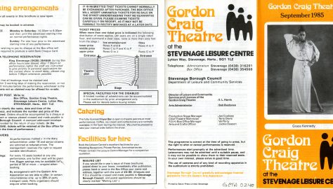 Brochure for September 1985