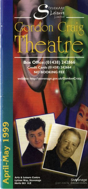 Brochure for April - May 1999 | Gordon Craig Theatre