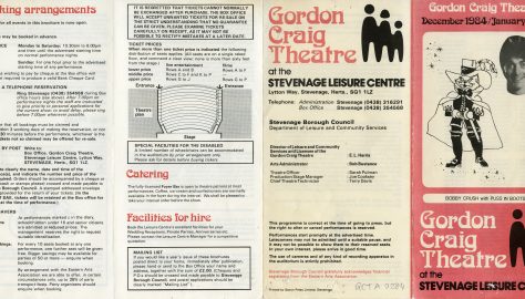 Brochure for December 1984 - January 1985