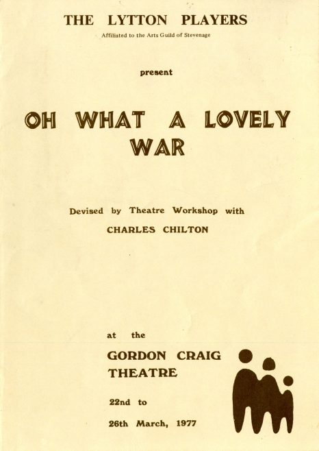 Programme for 'Oh What A Lovely War', March 1977